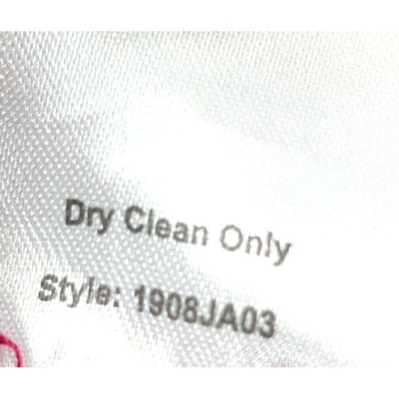 New Choosy Betsy Blazer Women Sz 2 Magenta Double Breasted Gold Accent Fitted R4 - Picture 11 of 12